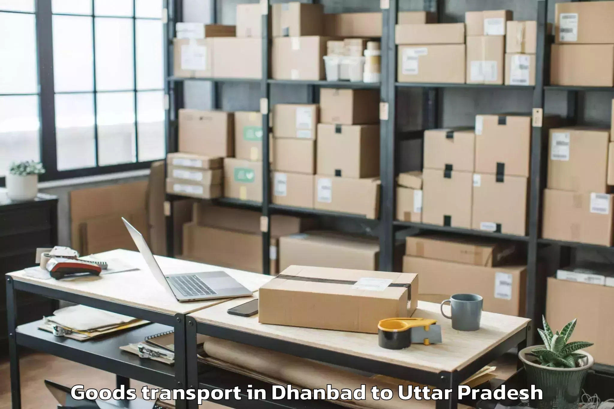 Trusted Dhanbad to Pukhrayan Goods Transport